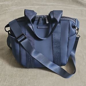 Mytagalongs Everleigh Mini Commuter Bag In Navy Blue Neoprene